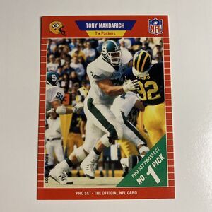 1989 Pro Set Football Card Tony Mandarich #495 Vintage RC
